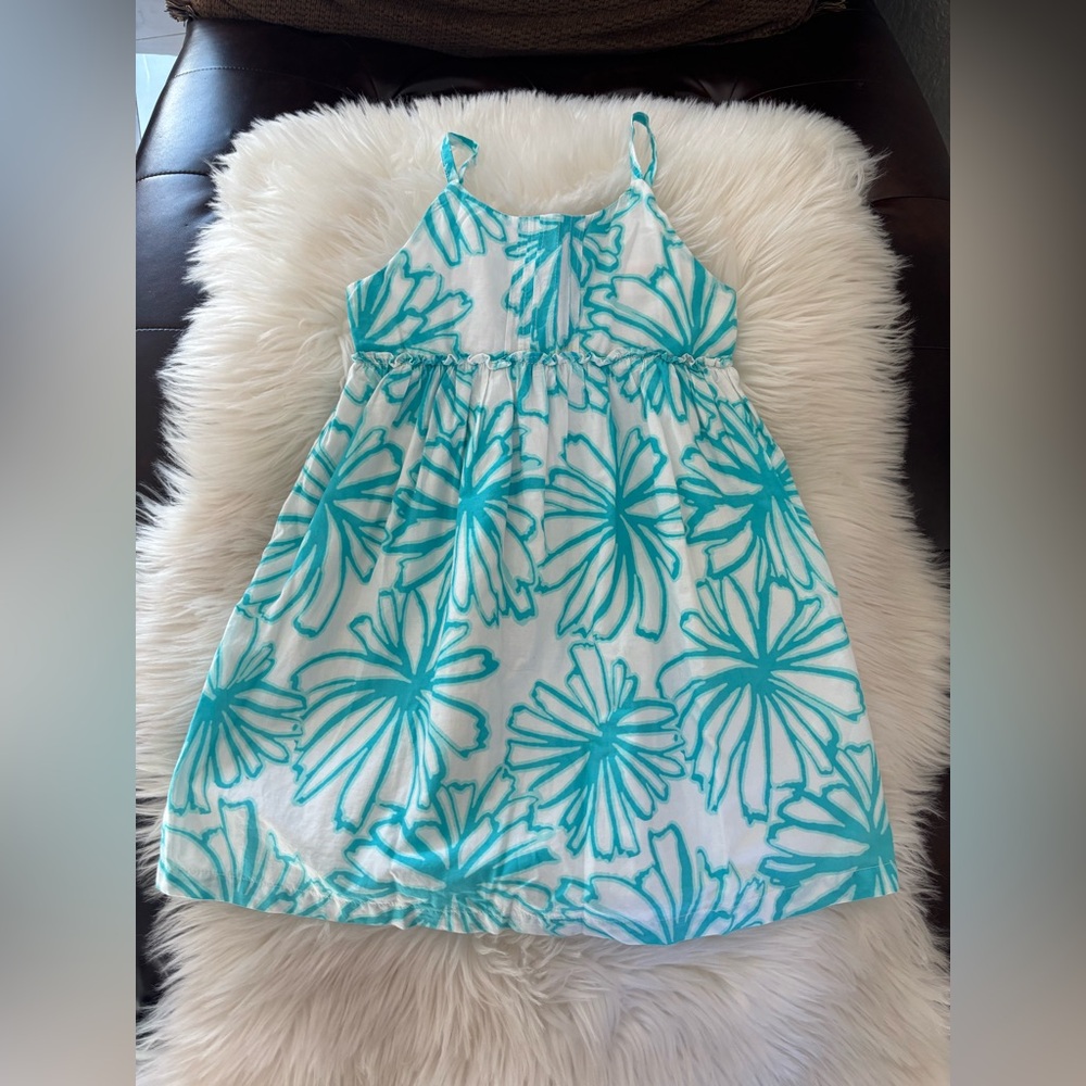 Gymboree White and Turquoise Floral Sundress